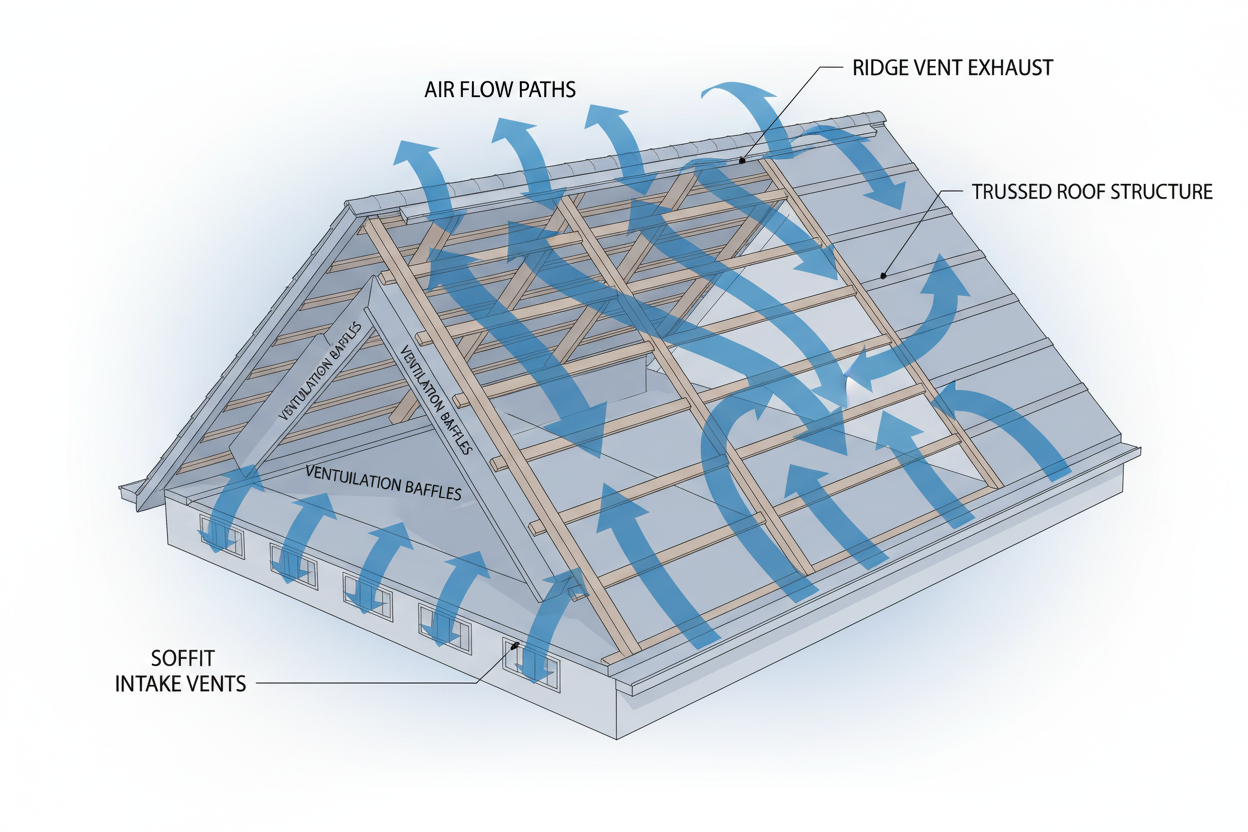 St Catharines attic ventilation baffle system 3D - Proper airflow and moisture control