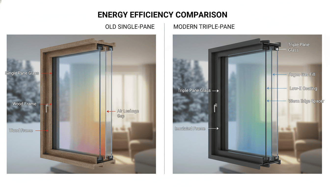 Traditional vs Modern Window Comparison
