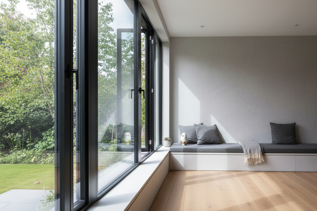 Beamsville modern casement windows - Full ventilation crank-out style with lifetime warranty