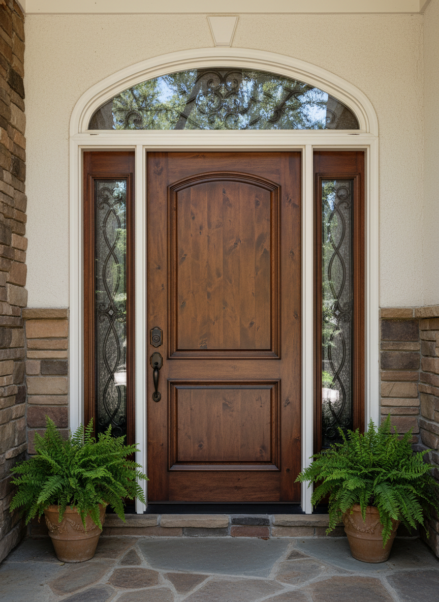 Beamsville fiberglass entry doors - Realistic wood grain with zero maintenance