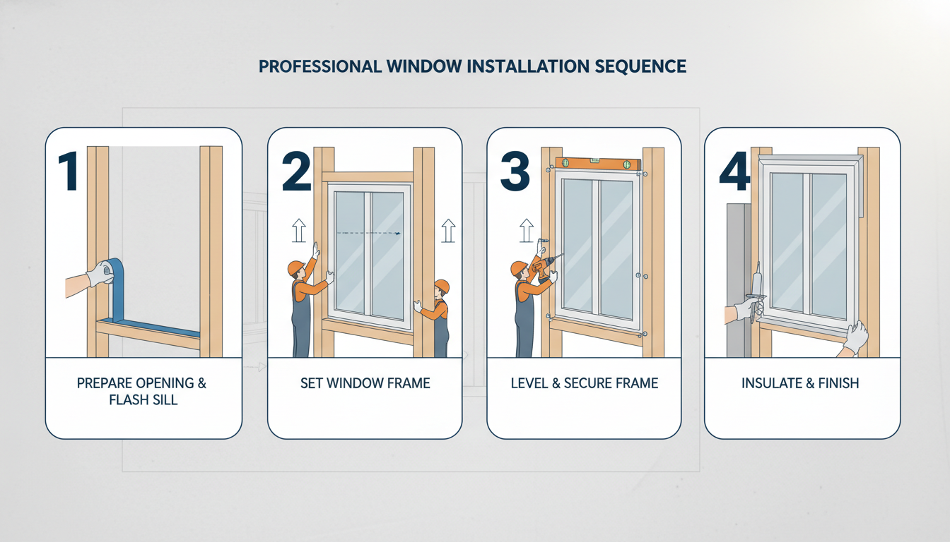 Beamsville professional window installation 4-step process - Expert contractor guide