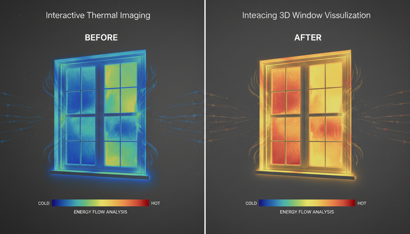 Beamsville thermal imaging energy comparison - Heat loss visualization before and after